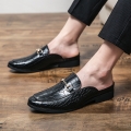 Russell & Bromley new style Men's Lazy Semi-Slipper Leather Shoes - The Ultimate Comfort for Casual Wear