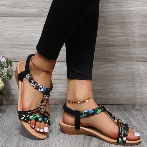 Russell & Bromley new style Color Block Fabric Open Toe Sandals: A Chic Addition to Your Summer Wardrobe