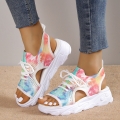 Russell & Bromley new style Women's Stylish Print Lace-up Sports Sandals for Summer Casual Wear