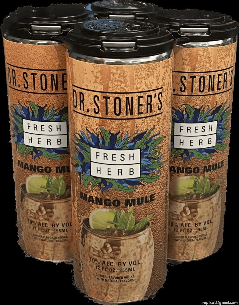 Dr. Stoner's Fresh Herb Vodka Mango Mule (Rtd), 4 X 12 Oz