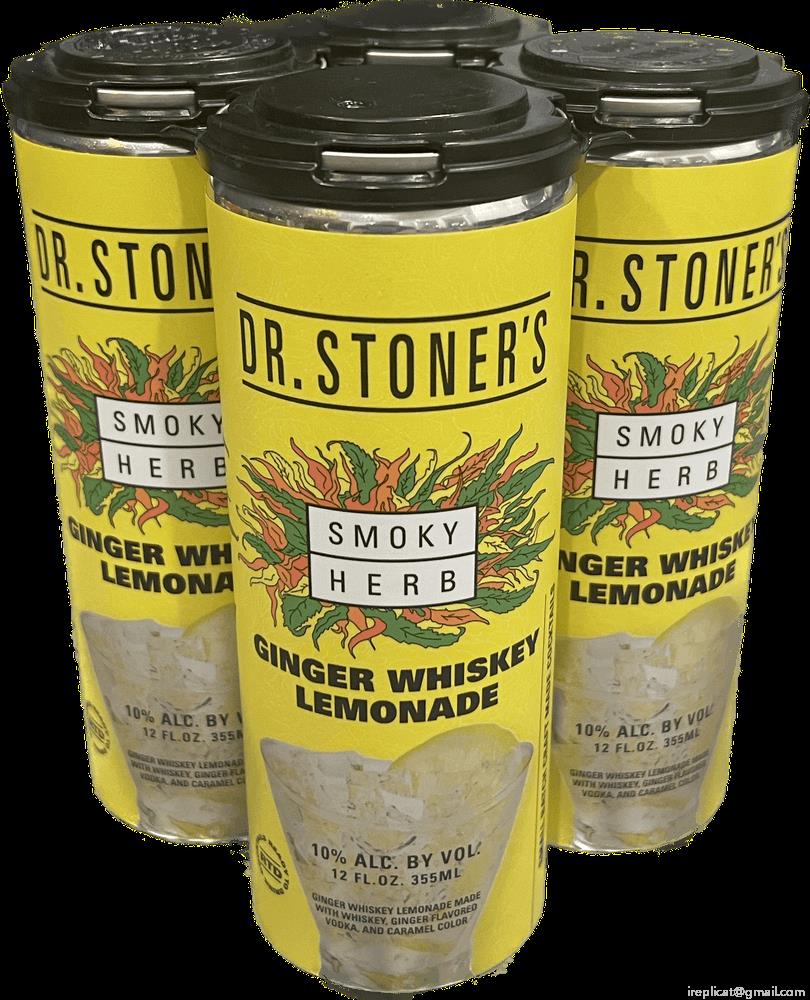 Dr. Stoner's Smoky Herb Ginger Whiskey Lemonade (Rtd), 4 X 12 Oz